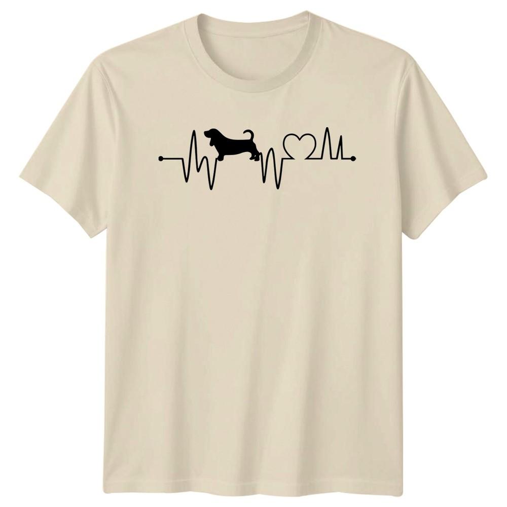 Basset Hound EKG TShirt Dog Heartbeat Gift For Him And Her