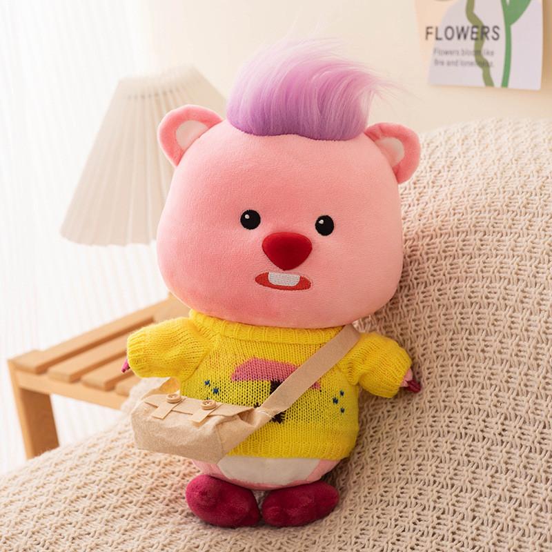 Animal Plush Loopy Soft Short Fur Pp Cotton Filling For Children Gift Dolls