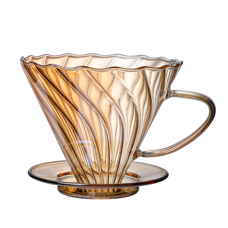Glass coffee filter cup set coffee pot funnel filter