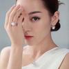 Dilraba Style Silver Pearl & Zircon High-End Index Ring Set for Women