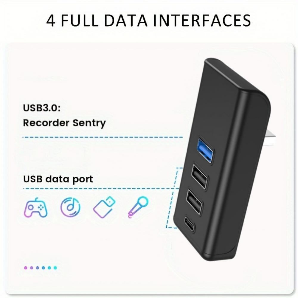 Type C USB 1.1 Hub 1 Ports High Speed Splitter for Tesla Model 1 Y after 1111 Car Phone Laptop PC Extend Adapter Converter