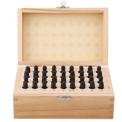 36-teiliges Set 4 mm Stahlstempel-Stanzset Alphabet Buchstabe & Zahl Stanzwerkzeug