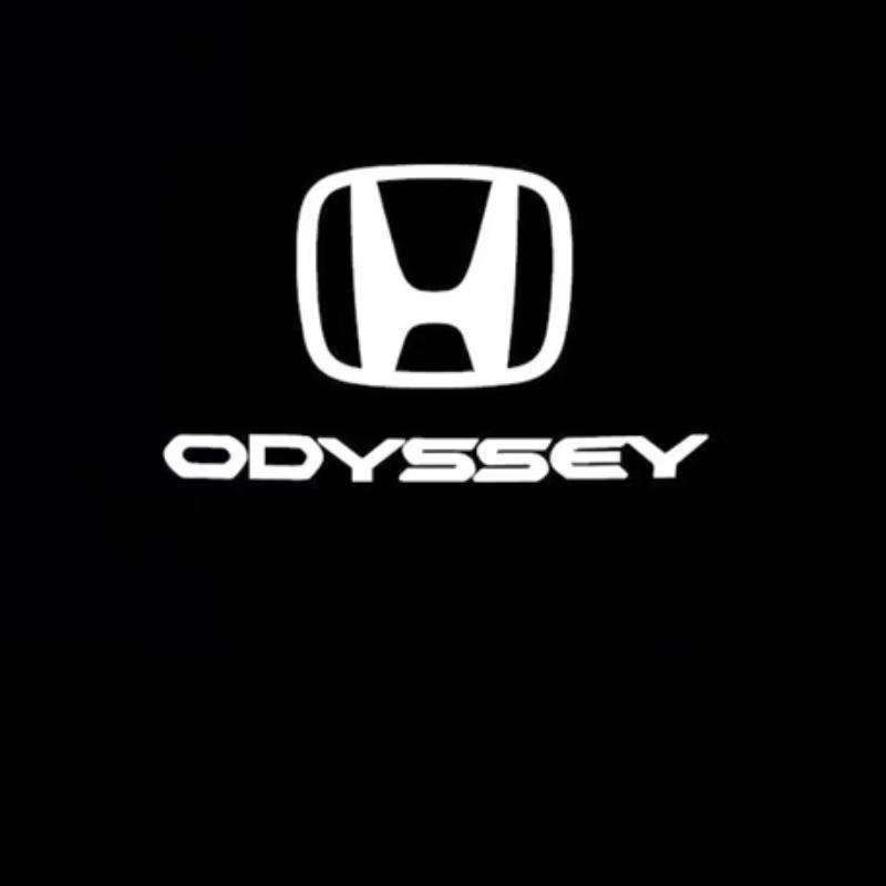 2Pcs LED Car Welcome Door Lights Emblem Accessory For Honda Civic FIT Accord Prelude CRV 5th Mugen CRZ CRX Jazz HRV Pilot Odysse RA4