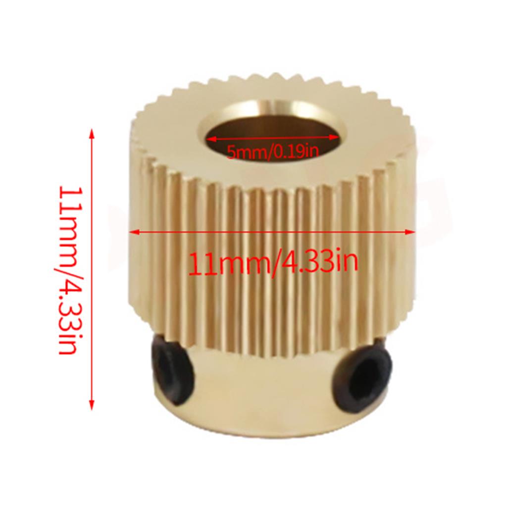 Brass Gear Rotable Extruder Wheel Universal Portable Drive Gear Resuable Brass Fitting 40