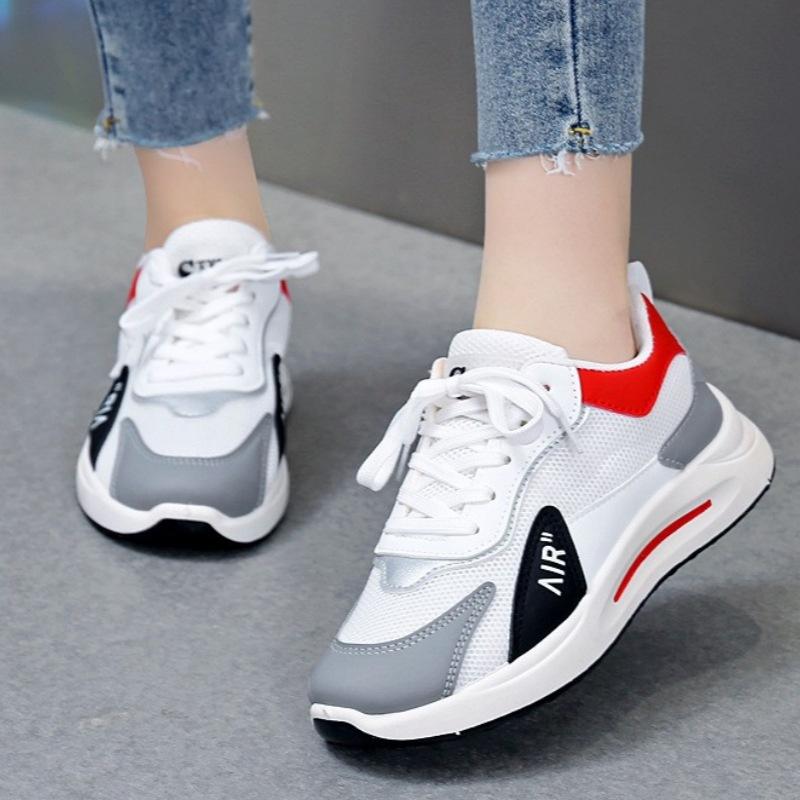 Summer platform casual shoes breathable sports shoes mesh student running shoes