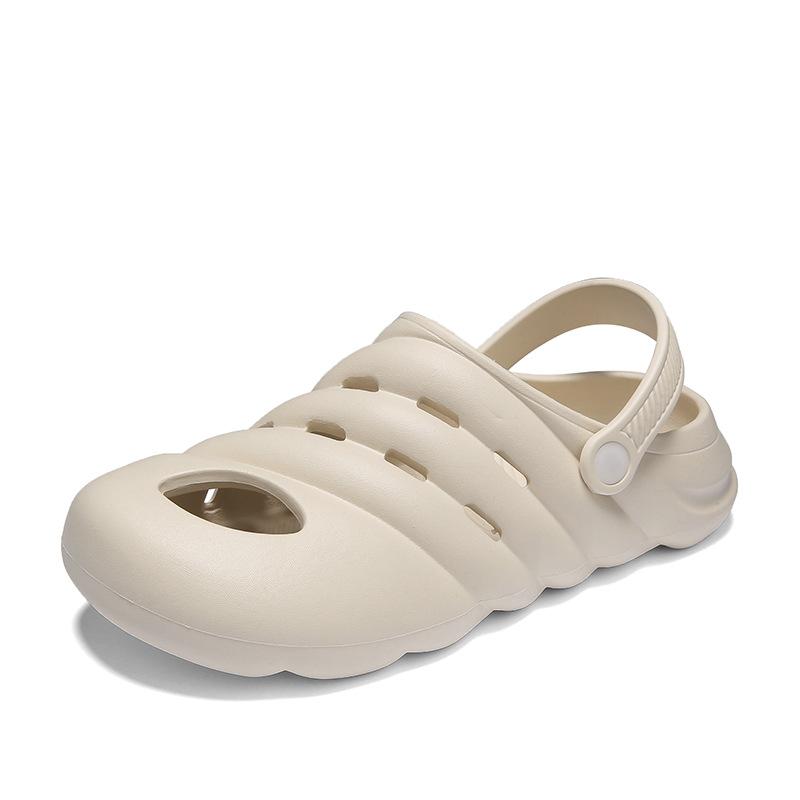 Men'S Outdoor Wear Indoor Dual-Purpose Beach Hole Shoes Trendy Non-Slip Soft-Soled Outdoor Large-Size Bag Head Slippers