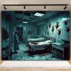 One Halloween Horror Hospital Backdrop Banner, 39×59 Inches - 70.8×90.5 Incheszyc