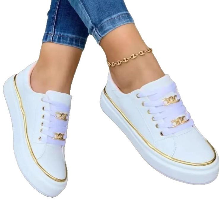 Womens Casual Athletic Shoes With Metal Laces For Daily Wear