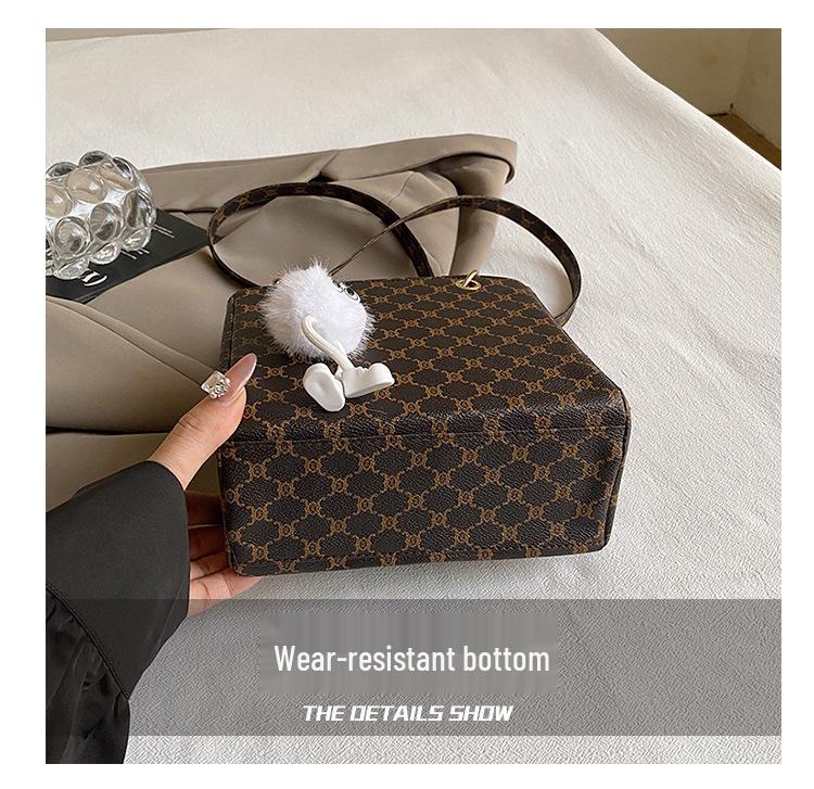 2024 Vintage Blumenhandtasche: Stilvolle Damen Schulter- & Umhängetasche für vielseitiges, elegantes Pendeln