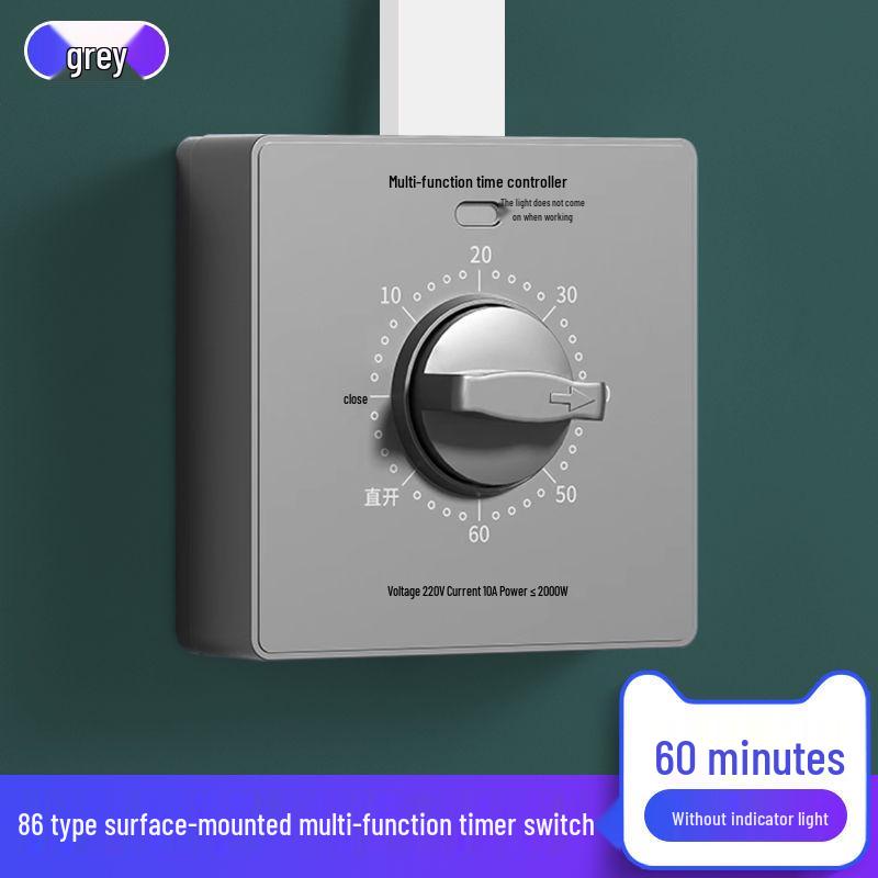 220V Mechanical Timer Switch Control for Water Pump - Automatic Power Off Socket Panel