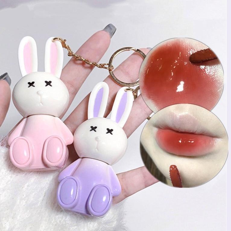 GEGE BEAR Rabbit Lip Glaze, Matte Velvet Lip Clay Long-lasting Color Non-drying Lipstick