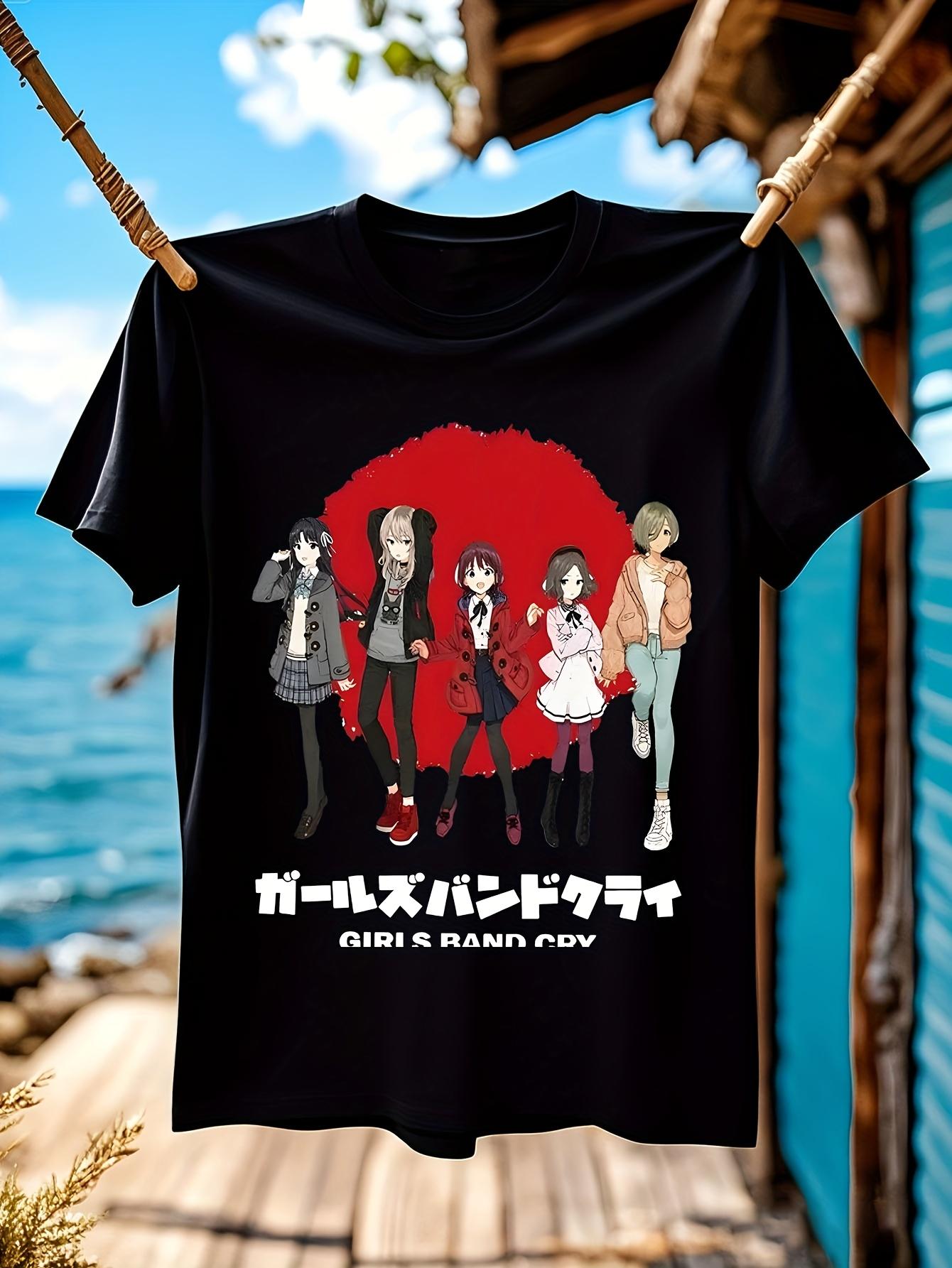 Girls Band Cry Anime Graphic Tshirt Graphic Cotton Tshirt... XXXXL