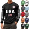 Maglietta da uomo a maniche lunghe - Pullover Girocollo Ricamato 250° Anniversario Maglia Sportiva