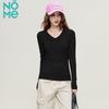 NOME Women's Slim-Fit V-Neck Long Sleeve T-Shirt