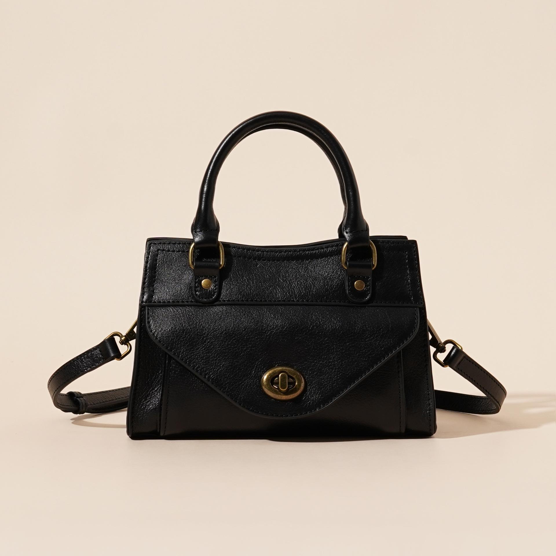 

Retro leather bag 2025 new cowhide women s bag popular versatile fashion messenger handbag 23.5*10*15cm