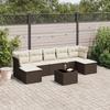 VidaXL Garden Lounge Set with Cushions 8 Pcs, Sofas with Adjustable Feet, Outdoor Furniture Set Patio Terrace, 3218043
