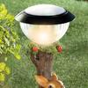 Wetterbeständige Rasenlampe Präzise Detailliert Harz Katze Hund Hase LED Solarleuchte für Zuhause