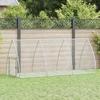 VidaXL Hutch, Rabbit Cage with Door, Chicken Enclosure, Outdoor Run for Ducks Small Animals, Silver Steel 3281528