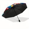 1pc Surfing Lilo & Stitch Pattern Umbrella, Fashionable, Personalized, High-Value Folding Umbrella, a Must-Have for Summer, 8-Rib Durable Ir