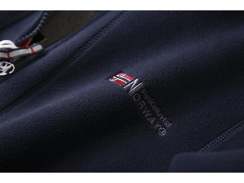 Herren Norwegen Plüsch Doppelseitige Fleecejacke: Warme, lässige, locker sitzende Überbekleidung in Übergröße für Herbst/Winter