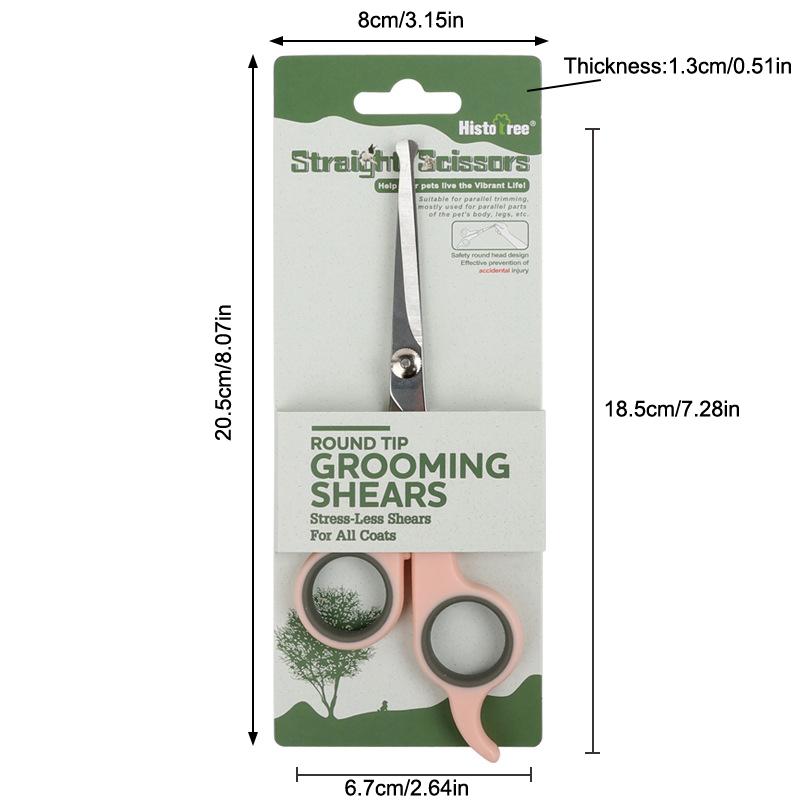 Professionelle Hundehaarschere Edelstahl Schere mit runder Spitze Haustiere Katze Hund Langlebig Sicherheit Haar Hundefrisierzubehör