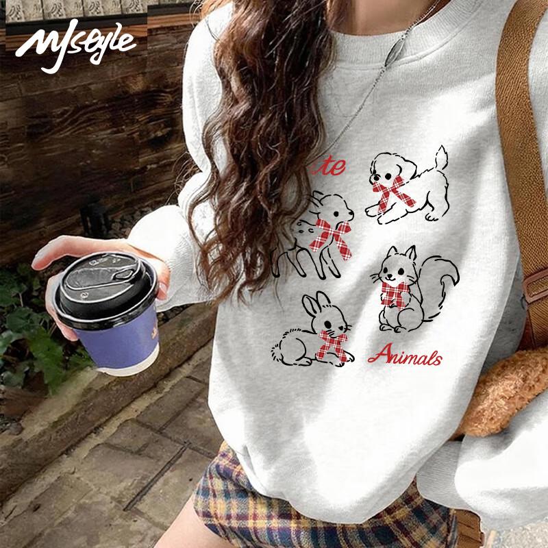 

MJ Style Women s Loose Crew Neck Sweatshirt M