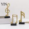 Resin Musical Note Decor 3Pcs Minimalist Music Sculpture, Treble Clef & Eighth Quarter Desk Figurine for Piano Room Living Room, Matte Art Collectible
