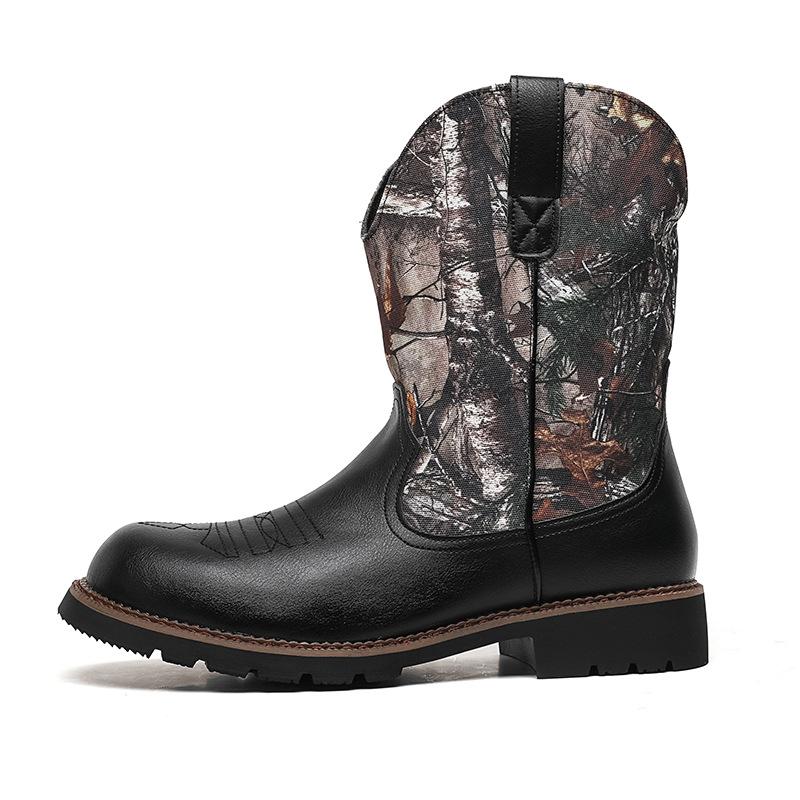 Personalized Large Size Quality Big Tree Western Cowboy Boots Embroidery Craft Retro Boots Martin Boots