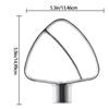Heavy Duty Stainless Steel Flat Beater Replacement for 4.5-5QT Bowl Lift Stand Mixer Easy Attachment Accessories
