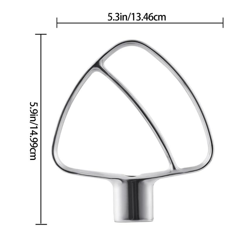 Heavy Duty Stainless Steel Flat Beater Replacement for 4.5-5QT Bowl Lift Stand Mixer Easy Attachment Accessories