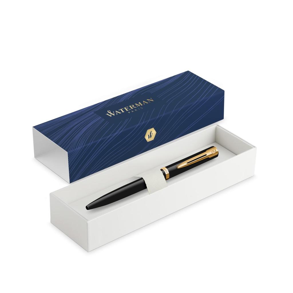 WATERMAN Impression Ballpoint Black Fine Gift Box Luxury Item 2225542 Pen, GT, Nib, Oil-Based Ink, Included, Gift, No.