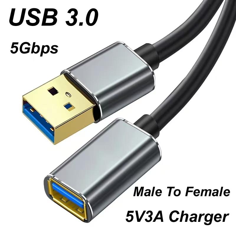 Cablu de prelungire USB masculin și feminin Cablu de încărcare mobil USB 3.0 potrivit pentru laptopuri inteligente, televizoare, Ps4 și cabluri de prelungire USB