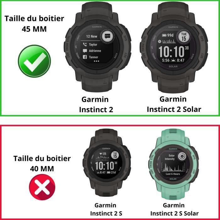Szkło Hartowane dla Garmin Instinct 2 - Instinct 2 Solar [Zestaw 2 szt.] Folia Ochronna Ekranu Zegarka Odporna na Zarysowania Phonillico®