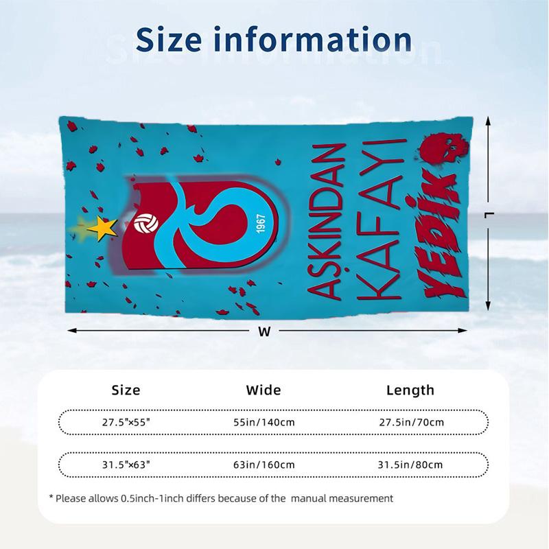 Trabzonspor (5) Thema Strandtuch Sandabweisend Weich Und Bequem Geeignet Für Den Pool Camping Yoga Und Tauchen Ein Reise-Essential
