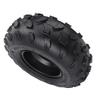 8in Rubber Vacuum Tire 17X7.00 8 17 7 8 Aluminum Alloy Rim Non Slip Textured Wheel Replacement for ATV Quad Off Road Go