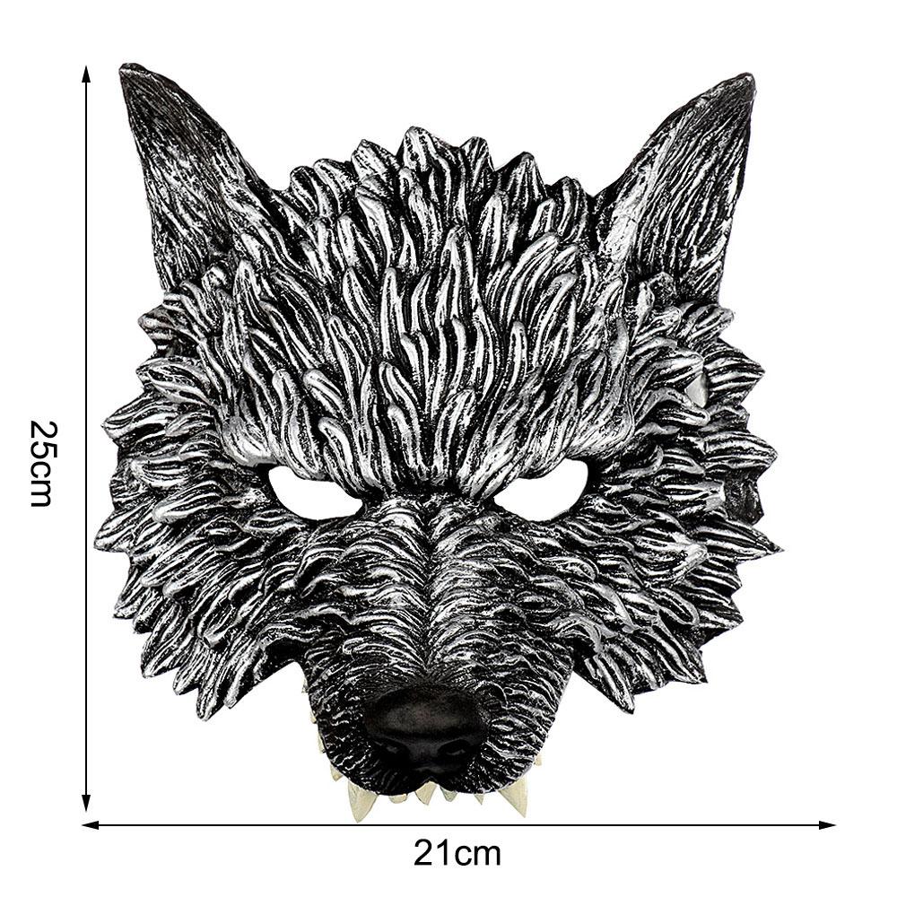 Dierenmasker 3D Realistisch Halve Gezicht Masker Halloween Carnaval Maskerade Verjaardagsfeest Spel Cosplay Kostuum Accessoires Rekwisieten