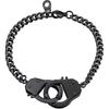 ChainsHouse Bracciale Link Manette per Uomo Donna, Oro 18K/Metallo Nero/Acciaio Inossidabile Biker Catena a Maglie Cubane Amicizia Migliori Amici Bracciali Statement