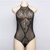 European and American Erotic Underwear Sexy Neck One-piece Lace Perspective Underwear