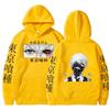 Ghost Graphic Cartoon Japanese Anime Print Pattern Hooded Sweater Male Hoodie Casual Hip-Hop Top