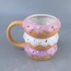 Creative Doughnut Ceramic Mugs, Personalized Birthday Cake-shaped Water Cups, Coffee Cups and Gift Cups