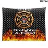 Firefighter Fire Rescue Wall Tapestry Aesthetic Wall Hanging Printed Fabric Blanket Decorative Tapestries for Bedroom Living Room Home Decor