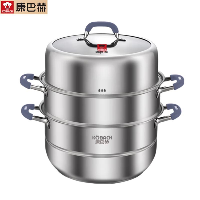 KÖBACH 28cm 3-Layer Stainless Steel Multi-Function Steamer Pot