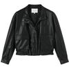 TonLion Women's Faux Leather Stand-Collar Jacket