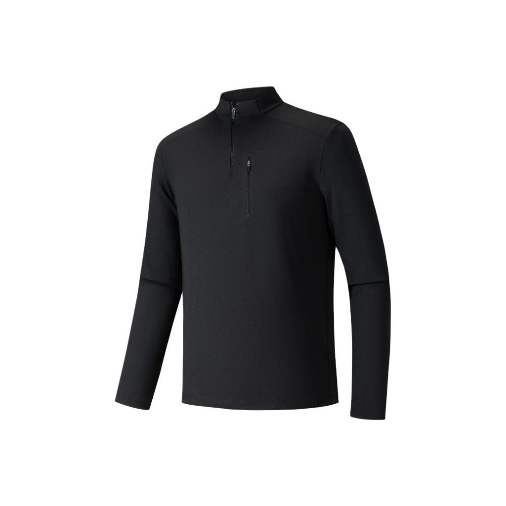 Anta Champion All-Weather Series Stand Collar Solid Color Pullover Comfortable Versatile Long Sleeve Knit Sweater Men tops 152540408-3