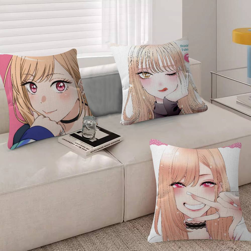 My Dress Up Darling Anime Pillow Gift Home Office Decoration Bedroom Sofa Car Cushion Cover Case 45X45