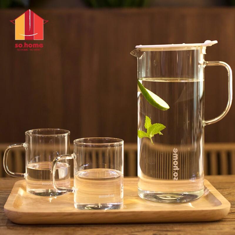Sohome Borosilicate Glass Pitcher & Cups Set