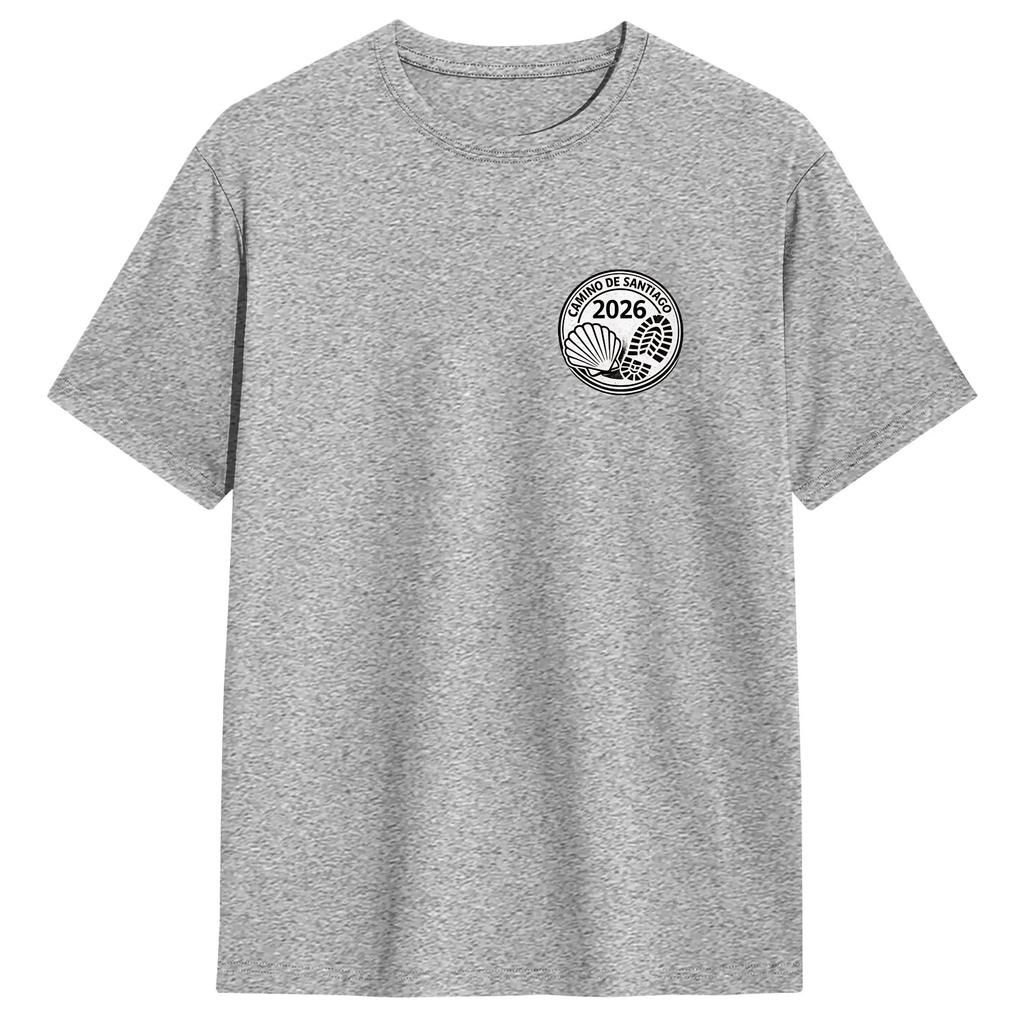 Camino de Santiago Symbol T Shirts for Unisex Pure Cotton Vintage TShirt Crewneck Tee Shirt Short Sleeve Clothing Plus Size