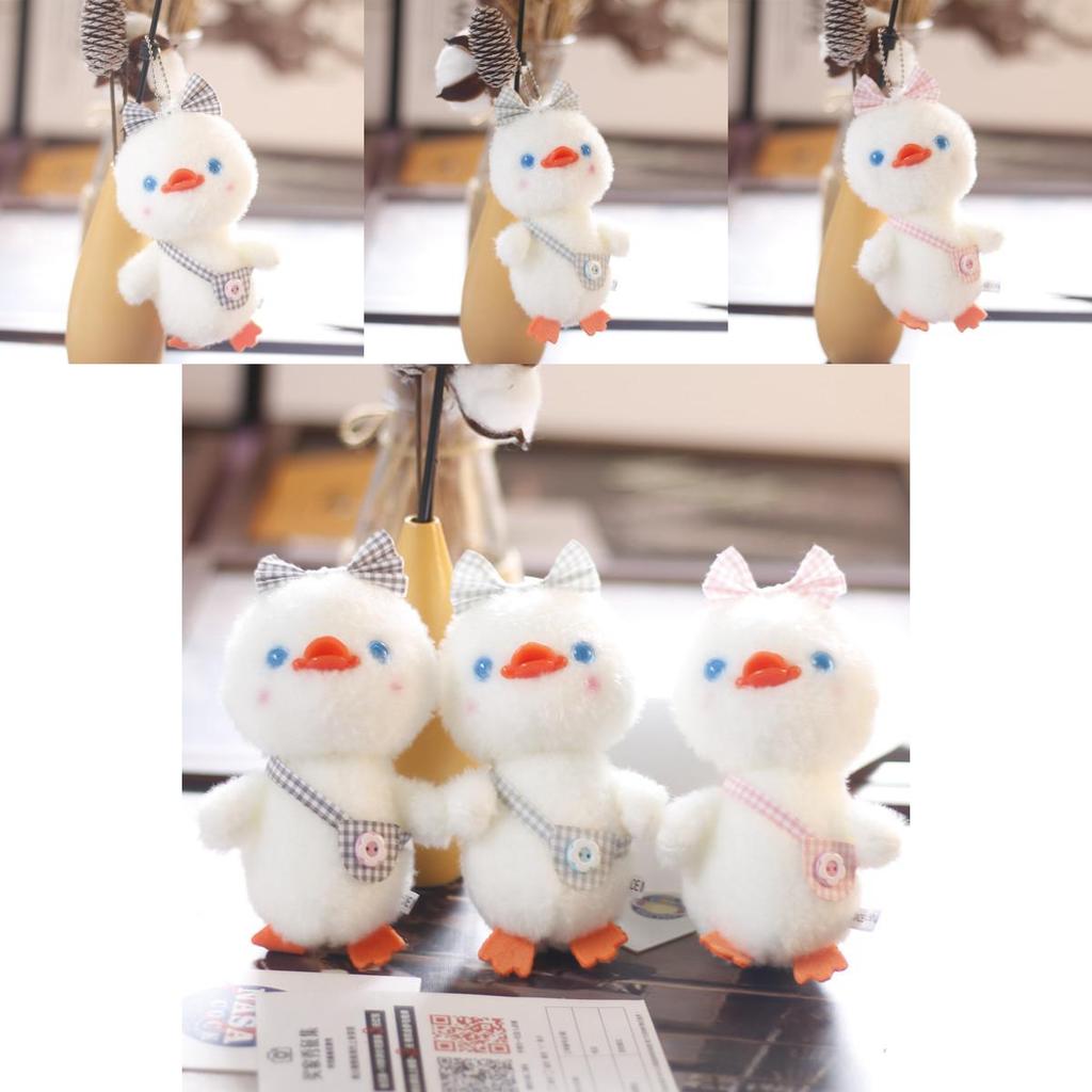 Charming Plush Duck Keychain Lovely And Fluffy Stuffed Animal Doll For Bags
