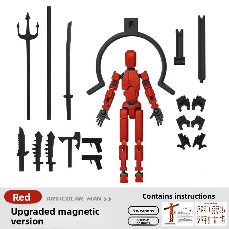 Inertia Control Robot Models Creative Action Figures Set With Joints Magnetic