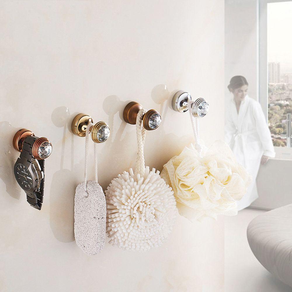 Durable Decoration Antique Keys Rack Wall-Mounted Crystal Hook Robe Hooks